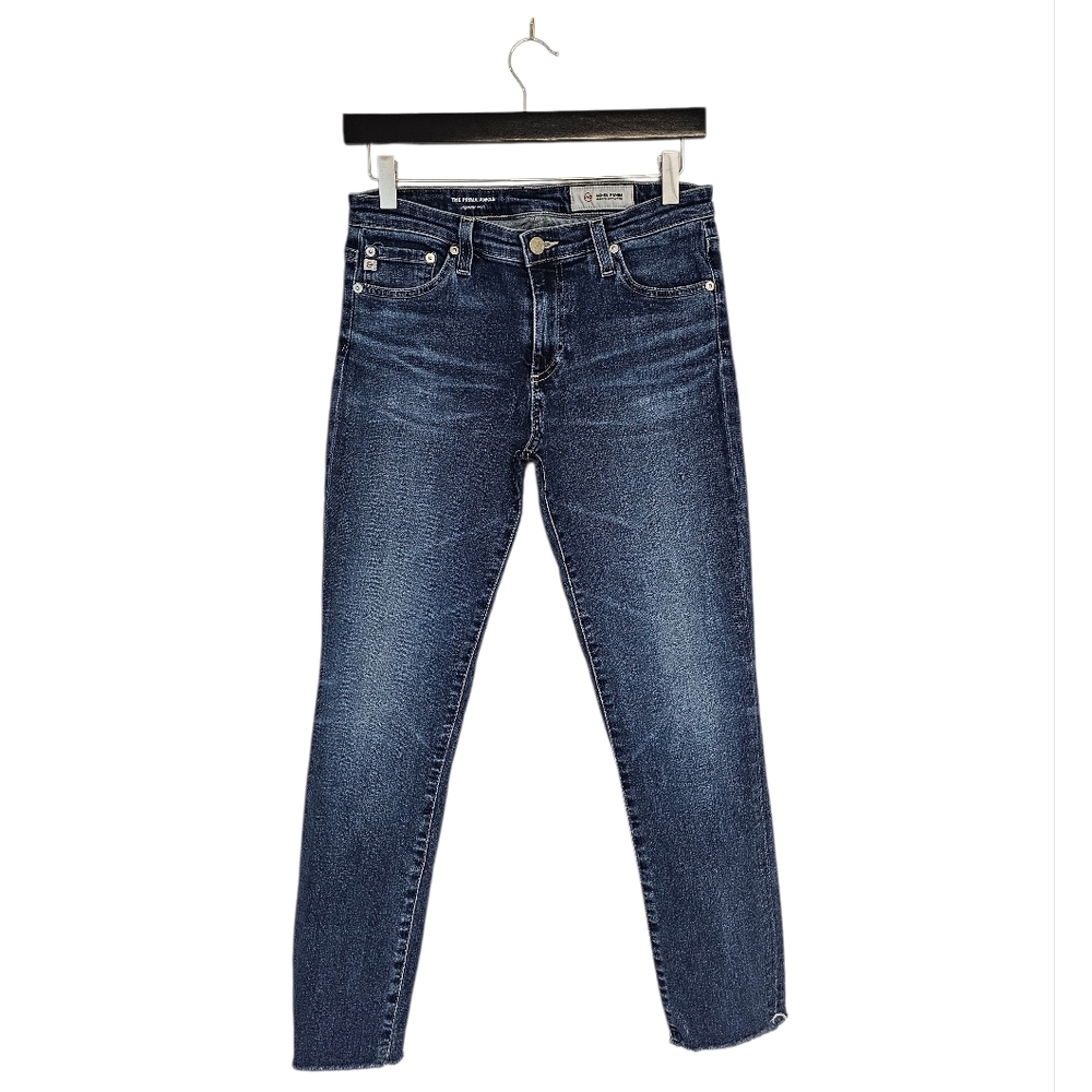 Adriano Goldschmied The Prima Ankle Cigarette Straight Leg Fray Blue Jeans 28